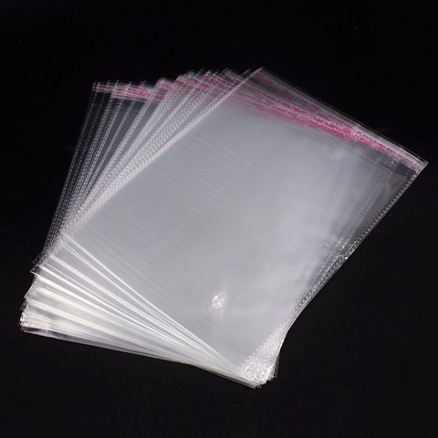 100pcs Resealable Poly Bag Transparent Plastic Bags Self Adhesive Seal  Jewellery opp packaging bag