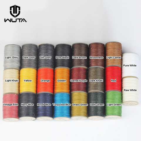 WUTA 0.45mm Leather Sewing Round Waxed Thread Polyester 23 Colors Hand Sewing Leather Work Cord Craft Tools DIY handmade line ► Photo 1/6