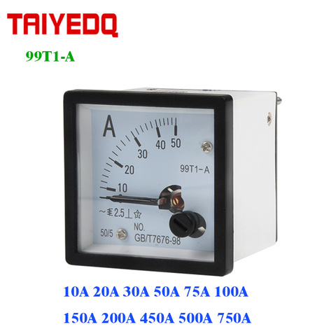 99T1-A Analog Panel ammeter  pointer ammeter analog current meter 99T1 AC 10A 30A 50A 100A 150A 200A 250A 300A 400A 500A 750A ► Photo 1/4