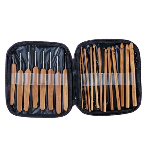 12/20pcs Bamboo Crochet Hooks Knitting Needles Set with Storage Bag Weave Craft Yarn Sewing Tools Sewing Accessories ► Photo 1/6