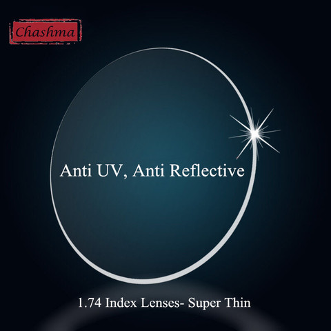 Chashma Ultra Thin Anti UV 1 .74 INDEX LENSES HMI COATING Lenses Glasses Custom Make Prescription OPTICAL Lenses ► Photo 1/1