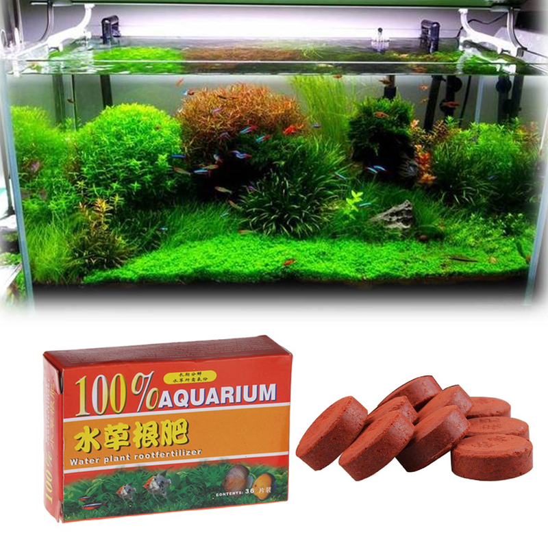 36Pcs Water Plant Root Fertilizer Plants Aquarium Fish Tank Aquatic Cylinder 