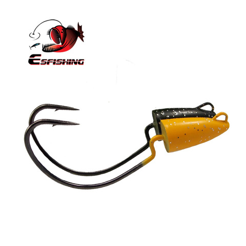 KESFISHING Metal Jig head Offset Fishing Hook High Strength Steel hook 6g 10g 14g 21g 24g Fishing Lures for Trout Pike Catfish ► Photo 1/6