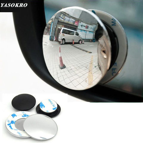 1 pair 360 Degree frameless ultrathin Wide Angle Round Convex Blind Spot mirror for parking Rear view mirror high quality ► Photo 1/5