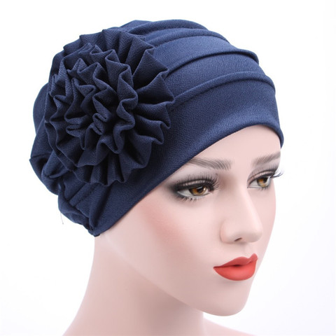Women's Hats Spring Summer Floral Beanie Hat Muslim Stretch Turban Hat Cap Hair Loss Headwear Hijib Cap ► Photo 1/5