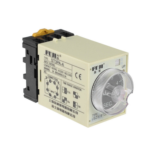 ST3PA series time relay / timer ST3P A-A/B/C/D/E/F/G (AC 220V 110V DC 24V 12V alternative) Power on time delay With Base Socket ► Photo 1/6