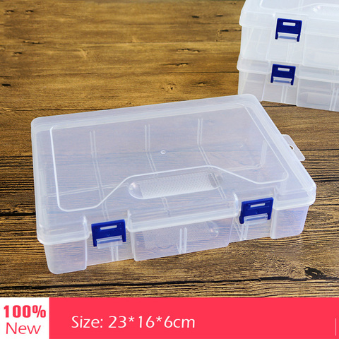 M 23cm Plastic Empty Storage Boxes Bins for Tools/Diamond&Fishing Gear&Screw/Makeup Brush Desk Organizer Holder ► Photo 1/6