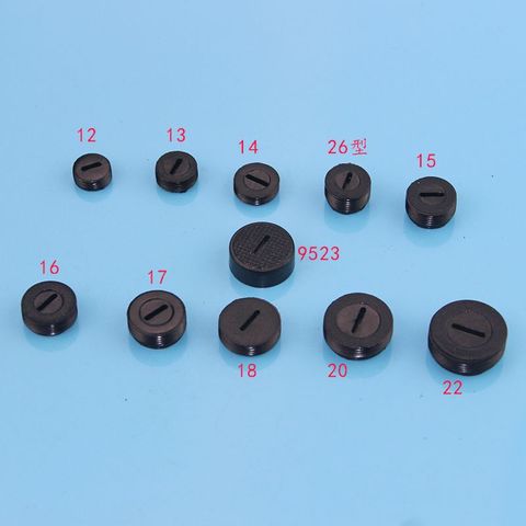 Black Plastic Screw Carbon Brush Holder Caps Case Dia. 12mm/13mm/14mm/15mm/16mm/17mm/18mm/20mm/22mm/26/9523 ► Photo 1/2