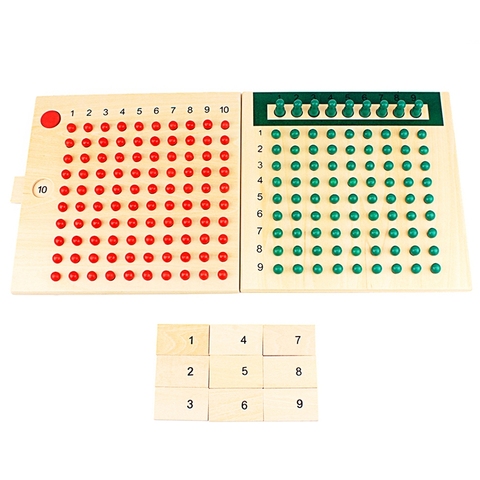 Montessori Educational Wooden Toy Multiplication and Division Beads Board for Early Childhood Preschool Training Family Version ► Photo 1/6