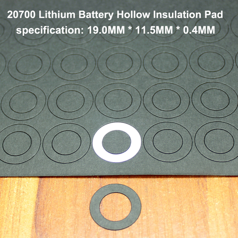 100pcs/lot Lithium battery high temperature gasket hollow flat surface mat 20700 battery insulation meson 19MM*11.5MM ► Photo 1/6