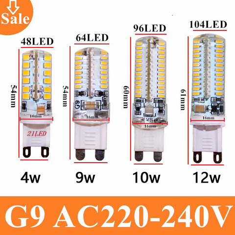 New G9 led bulb  AC220V 3014 7W 9W 10W 12W LED Crystal Silicone Candle Replace 20-35W halogen lamps Christmas bedroom led light ► Photo 1/6