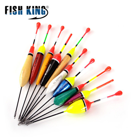 FISH KING 10PCS/Lot Mix Size Color Ice Fishing Float Bobber Set Buoy Boia Floats For Carp Fishing Tackle Accessories ► Photo 1/6