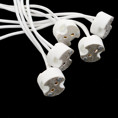 5/ 10pc MR11 MR16 GU5.3 G4 Wire Connector Halogen LED Bulbs Holder Base Socket Pottery and Porcelain lamb bases free shipping ► Photo 1/6