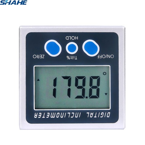 shahe 2*180 Mini Digital Inclinometer  Eelectronic Protractor Bevel Box magnetic base Angle Meter Angle Measurement ► Photo 1/5