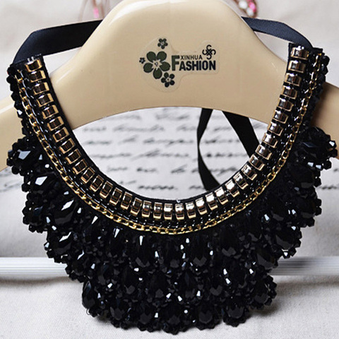 Fashion Statement Choker Necklace Chain Neoglory Crystals Maxi Boho Chokers clavicle Meaeguet Large Pendant Necklace Jewelry ► Photo 1/6
