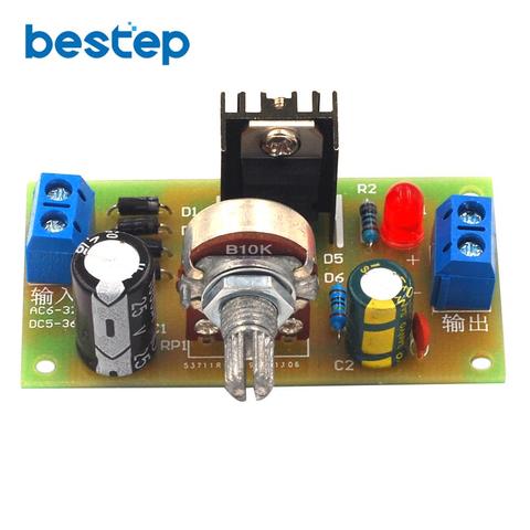 LM317 Adjustable Power Supply Kit Continuous Adjustable DC Power Supply DIY Teaching Training Parts ► Photo 1/5