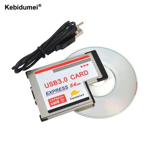 Kebidumei New Express Card 54mm to USB 3.0 Card 2 Port Expresscard PCI-E to USB Adapter Converter ► Photo 1/6