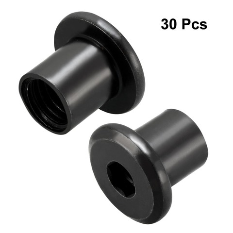 Uxcell 30pcs/lot M8x10/12/18mm M6x/15/17/22mm Iron Nickel Plated Rivet Hex Socket Head Insert Nut Screw Post Furniture Fittings ► Photo 1/6