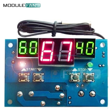 DC12V Thermostat Intelligent Digital Thermostat Temperature Controller with NTC Sensor W1401 led Display 