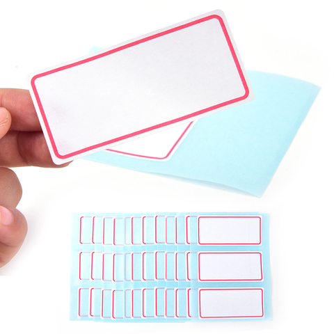 12 Sheets Blank Stickers 34*73mm Self Adhesive Label Blank Note Label Bar Sticky White Writable Name Stickers ► Photo 1/6