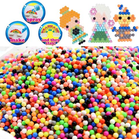 perlen Bead Refill Packs Hama Beads toys Sticky Perler  Pegboard jigsaw puzzle Water Beadbond 24 colors beados ► Photo 1/6