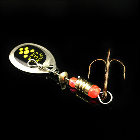 FISHINAPOT 1Pcs Hook 6cm 2.5g Fishing Lure Spinner Spoon Lure Rotating Metal Sequins bait Hooks Wobbler Crankbait Fishing Tackle ► Photo 1/5