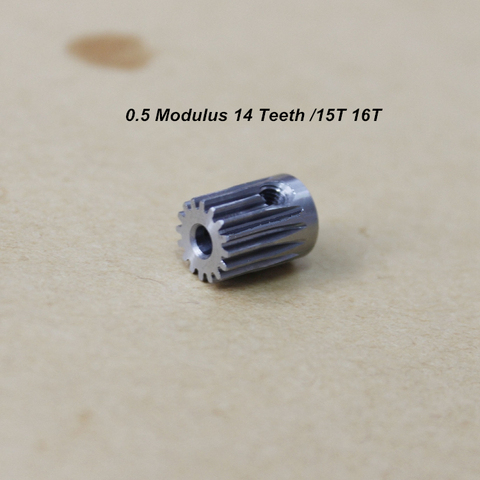 0.5 Modulus 14 Teeth Spur gear 15 Teeth 16 Teeth 3MM hole diameter 40cr Hardening and tempering Gear 0.5M 14T 15T 16T ► Photo 1/5
