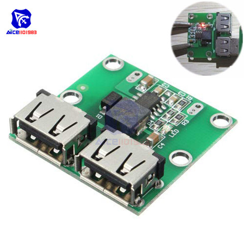 9V 12V 24V to 5V DC-DC Step Down Charger Power Module 2 Double Dual USB Output Buck Voltage 3A Car Charge Charging Regulator ► Photo 1/6