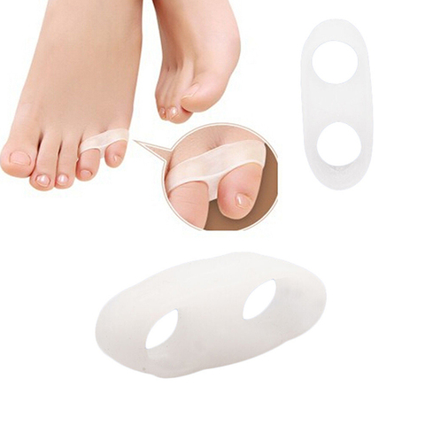 1Pair Pad On The Toe Little Thumb Silicone Daily Use Toe Bunion Corrector Guard Straightener Finger Toe Separator Foot Care Tool ► Photo 1/6