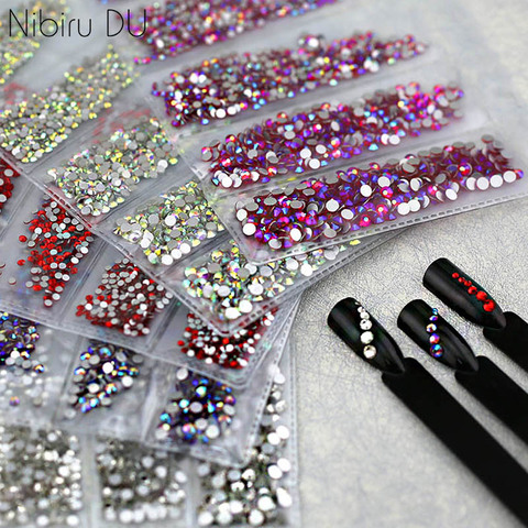 Multi-size Glass Nail Rhinestones For Nails Art Decorations Crystals Strass  Charms Partition Mixed Size Rhinestone Set - Price history & Review, AliExpress Seller - Nibiru DU Official Store