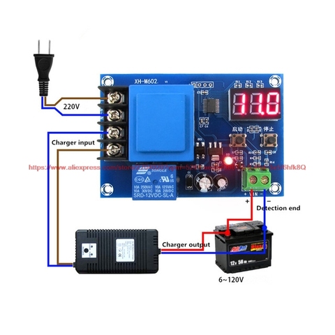NEW XH-M602 digital control battery lithium battery charging control module Battery charge control switch Protection board ► Photo 1/3