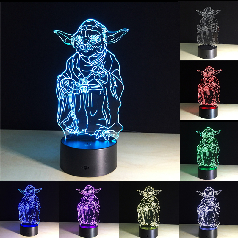 3d Star Wars Master Yoda, The Yoda Table Lamp