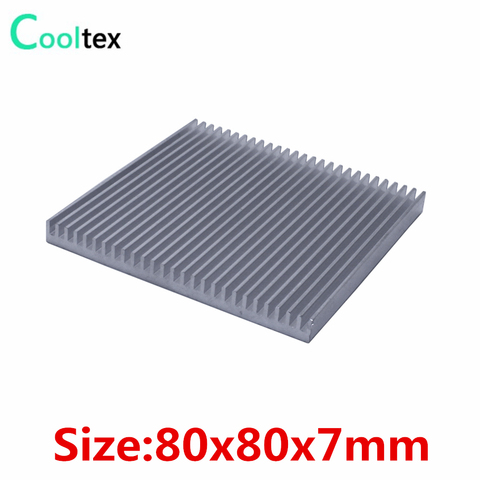 (Special offer) 80x80x7mm Aluminum heatsink heat sink radiator for chip Electronic heat dissipation cooling ► Photo 1/3