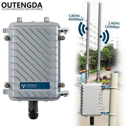 600Mbps 802.11AC 5G High Power Outdoor CPE AP Router WiFi Signal Hotspot Amplifier Repeater Long Range Wireless PoE Access Point ► Photo 1/6