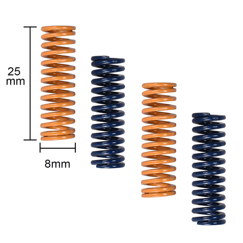 10pcs 3D Printer Parts Spring For Heated bed MK3 CR-10 hotbed Imported Length 25mm OD 8mm ID 4mm For 3D Printer ► Photo 1/6
