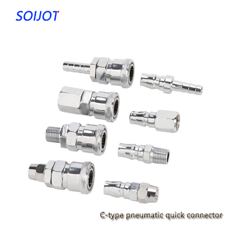 C-type pneumatic quick connector self-locking tube air compressor pump accessories tool Air compressor Pneumatic connector ► Photo 1/6