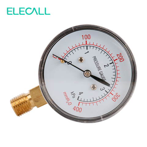 ELECALL High Quality YE-60 0-4KPA Air Diaphragm Pressure Gauge  Phosphor Bronze Film Box Pressure Gauge Positive Pressure Meter ► Photo 1/3