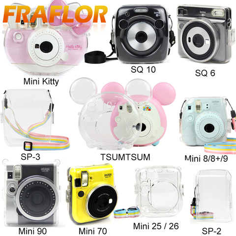 Crystal Case PVC Transparent Case Cover Set For Fuji Fujifilm Instax SQ 6/10 Mini 7/8/9/Kitty/70/90 Mini Wide 300 TSUMTSUM SP-2 ► Photo 1/6
