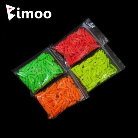 Bimoo 100pcs EVA Cylinder Rig Floats Fishing Float Tip Stop Beans Red Orange Yellow Green Rigging Terminal Accessories ► Photo 1/6