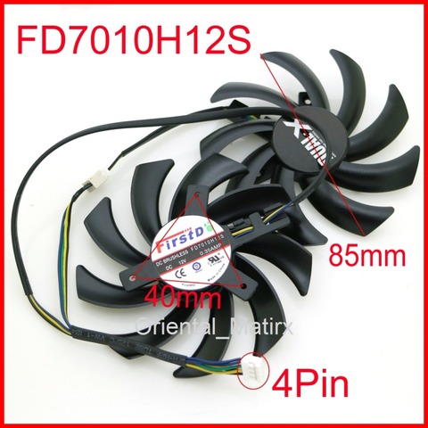 2pcs/lot 85mm FD7010H12S 12V 40mm Hole Graphics Video Card Replacement For Sapphire HD 7790 7850 7870 7950 Cooler Cooling Fan ► Photo 1/6