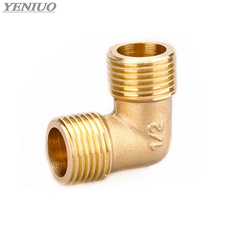 Buy Online Brass Tube Fitting Adapter 90 Degree 1 8 1 4 3 8 1 2 3 4 Bsp Pipe Water Oil And Gas Elbow Fitting Coupler Alitools