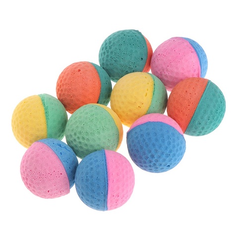 10 Pcs Pet Toy Latex Balls Colorful Chew For Dogs Cats Puppy Kitten Soft Elastic ► Photo 1/6