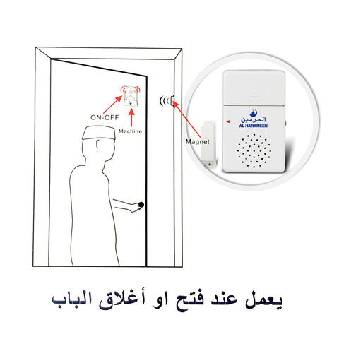 Magnetic Door Sensor with Alarm for Muslim family Athkar Machine Islam Azan doorbell AL Harameen Brand ► Photo 1/6