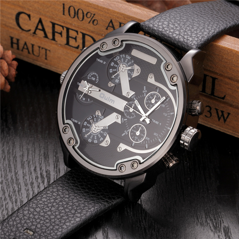 Oversized Men's Big Watch Luxury Brand Famous Unique Designer Quartz Watch Male Large Watches Men Oulm relogio masculino ► Photo 1/6