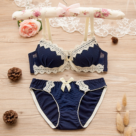 Teen Women Sexy Cotton Bra and Panty Set Retro Mesh Young Girls Hot  Underwear Set with Underwire - China Underpants and Sexy Underwear price