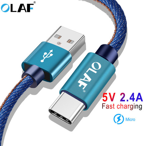 OLAF USB C Cable for Xiaomi Mi 8 USB Type C Cable Fast Charge Data Cable for Samsung Galaxy S9 Note 9 Nintend Switch USB Charger ► Photo 1/6