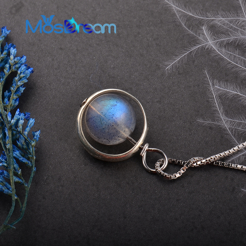 MosDream Labradorite Pendant Necklace s925 Sterling Silver Moonlight Necklace For Women Fine Jewelry Nature Gemstone Handmade ► Photo 1/1