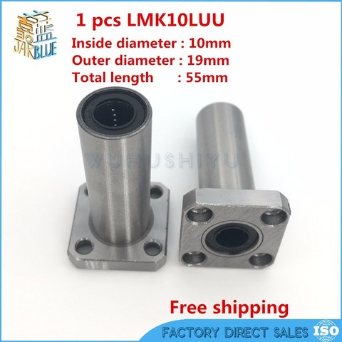 Hot sale 1pc  LMK10LUU long type 10mm flange linear bearing CNC Linear Bush ► Photo 1/5