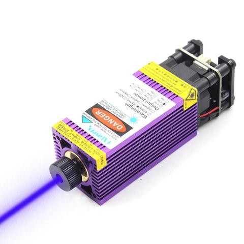 oxlasers NEW 450nm 2500mW Blue Laser Module 3000mW 3.5W Engraving Laser Head 5W Focusable Cutting Laser with PWM Purple Heatsink ► Photo 1/6