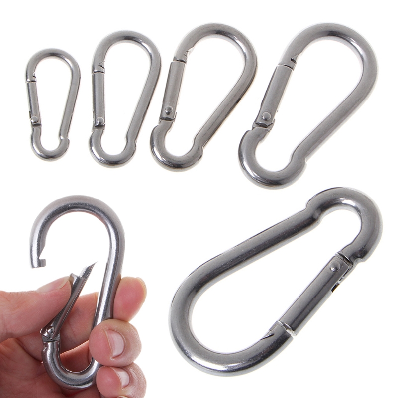 Stainless Steel Triangle Quick Link Locking Carabiner  Hook Buckle E8L1 